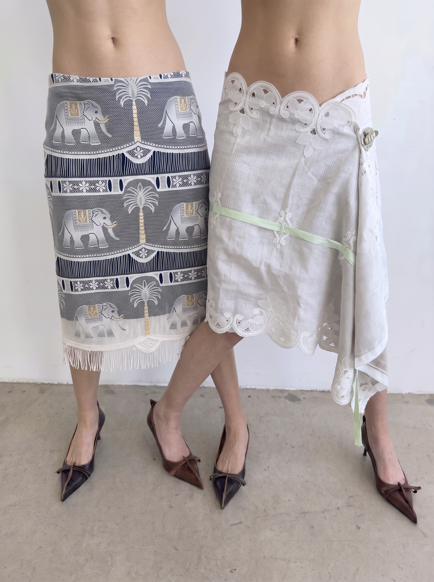Curtain No. 023 | Midi 'Elephant' Lace Skirt