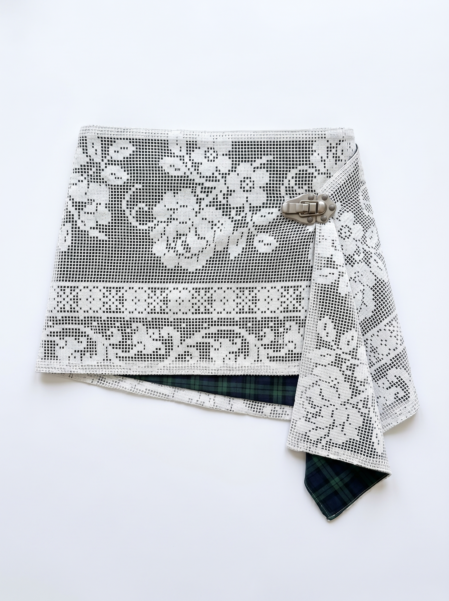 Upcycled Mini Wrap Skirt (S)