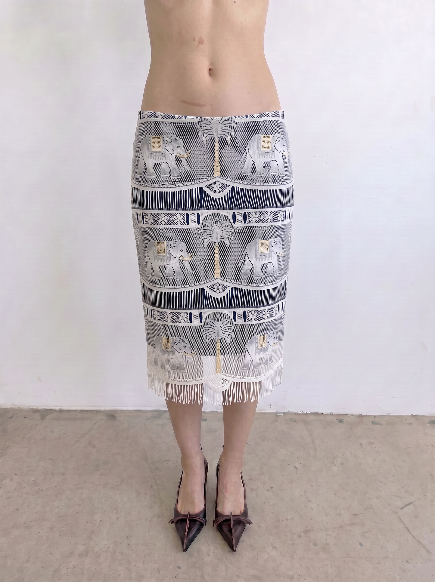 Curtain No. 023 | Midi 'Elephant' Lace Skirt