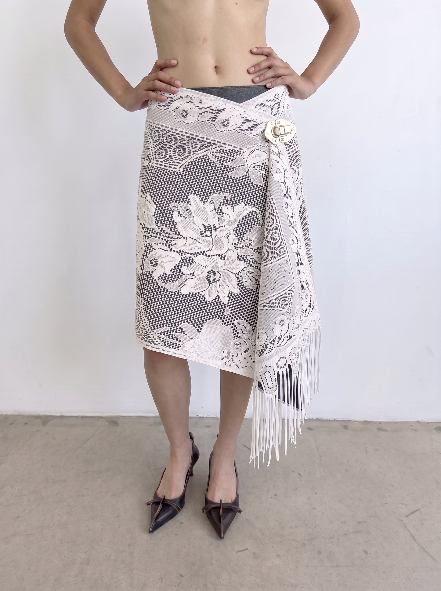 Curtain No. 027 | Lace Midi Wrap Skirt