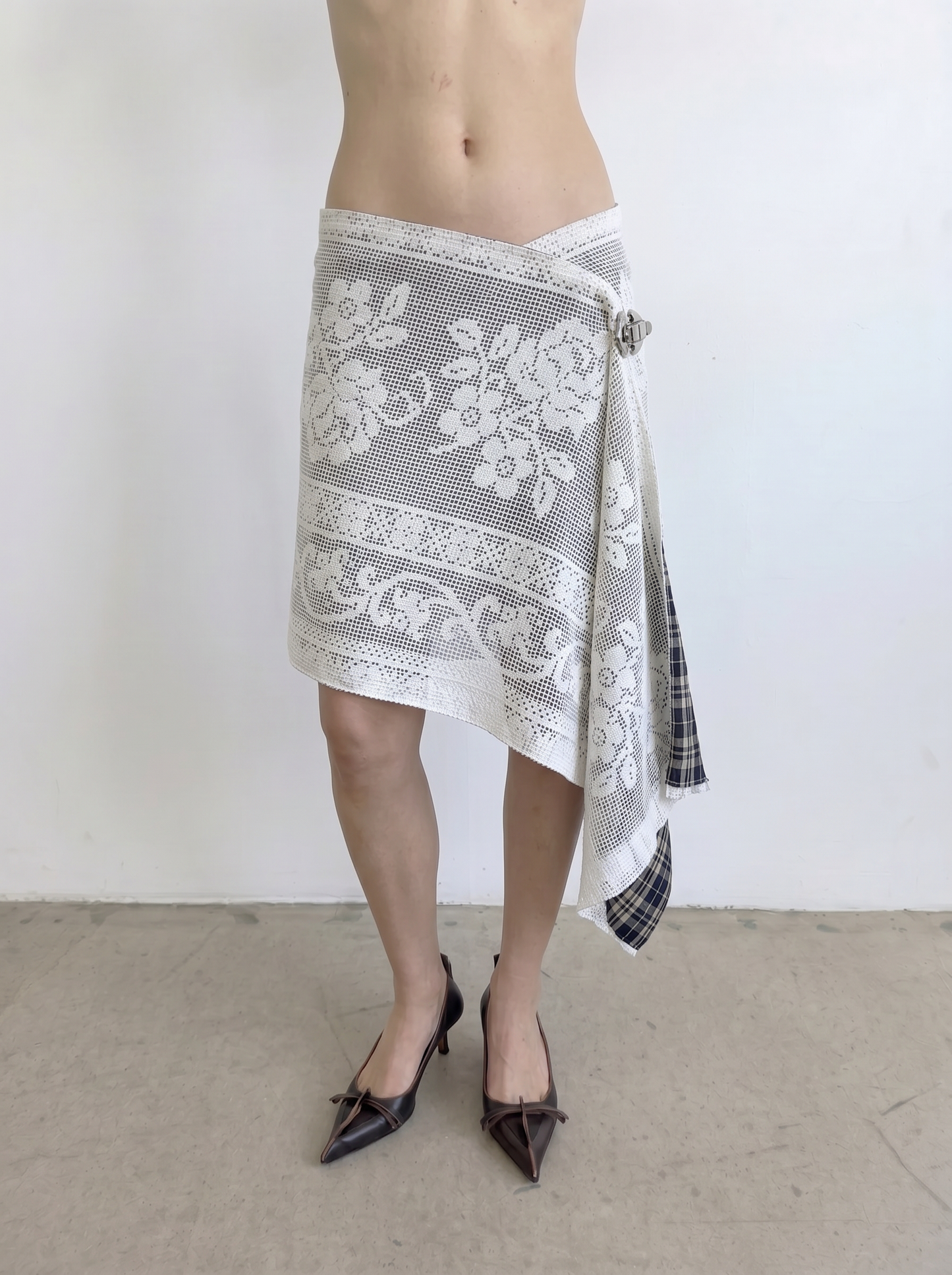 Curtain No. 002 | Floral Lace Midi Wrap Skirt