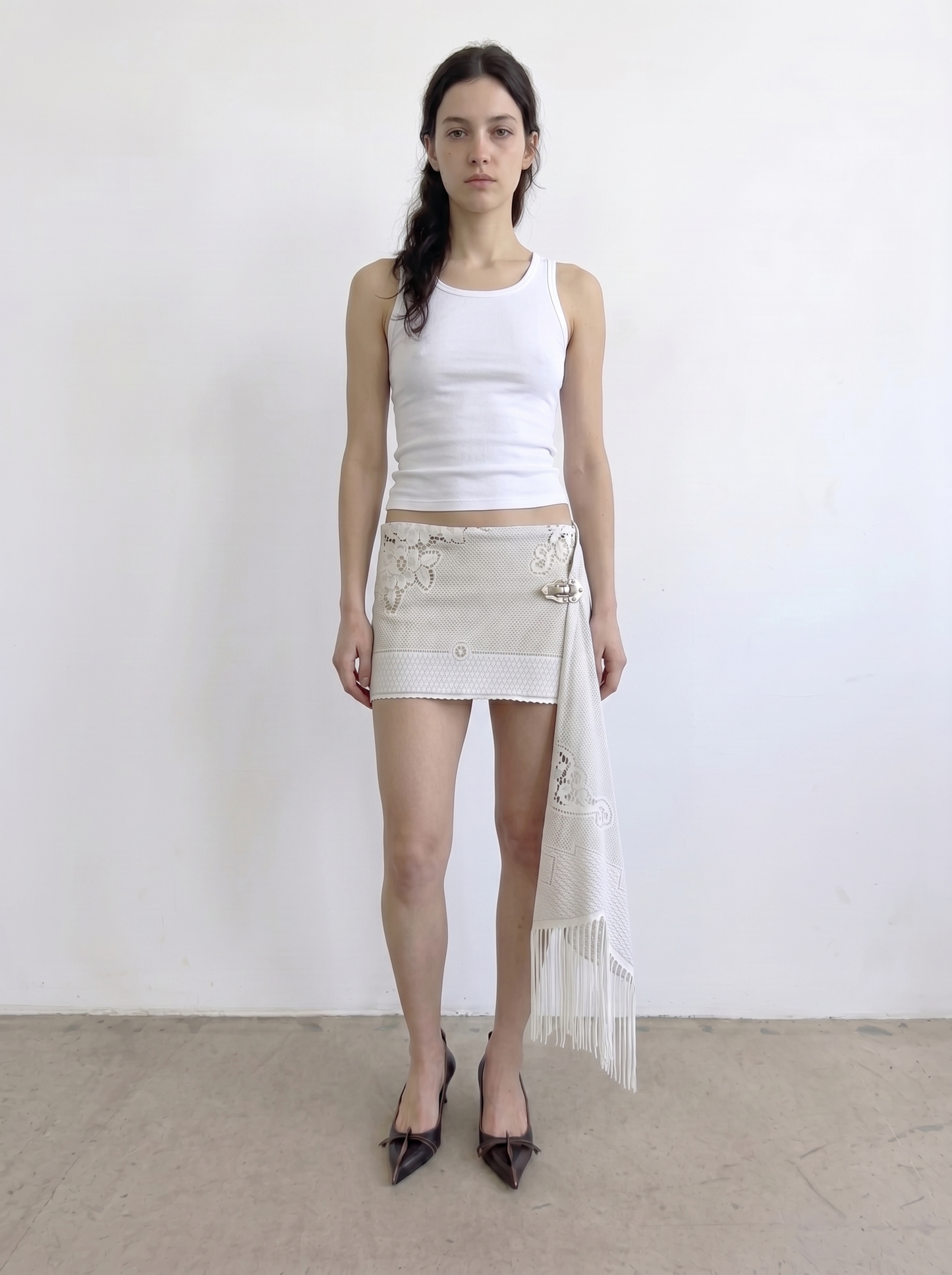 Upcycled Mini Wrap Skirt (S)