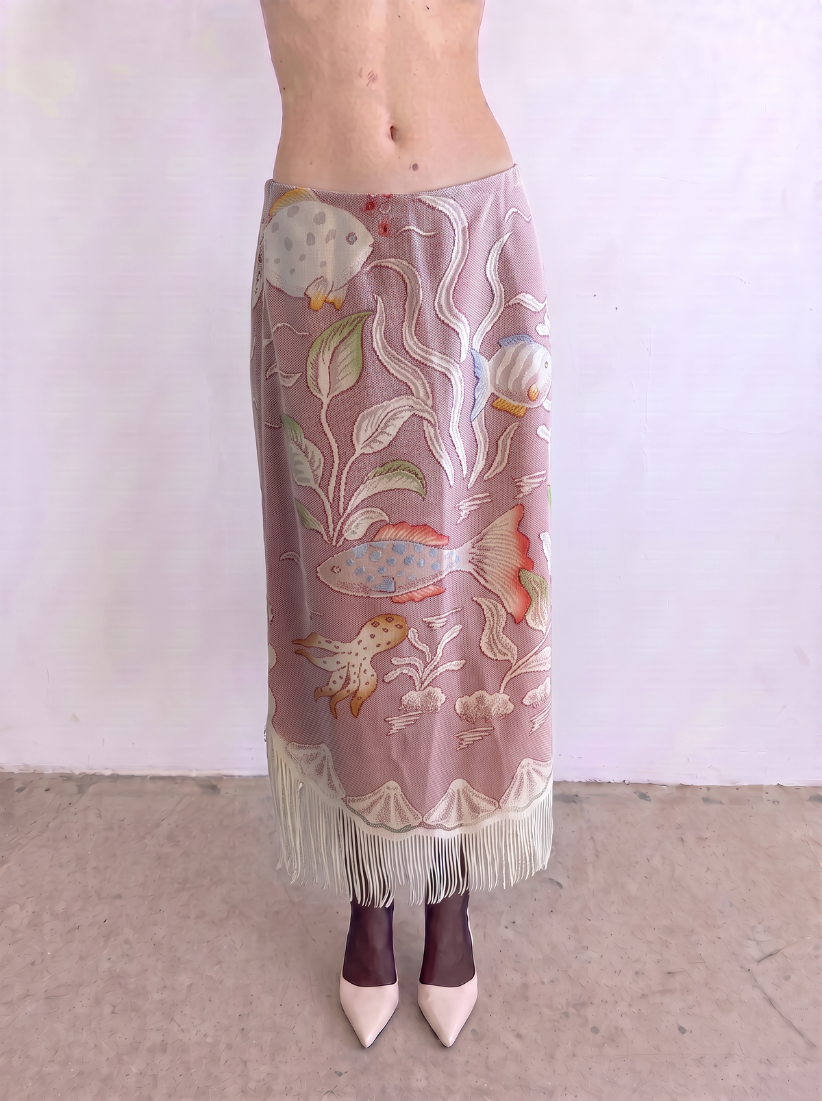 Curtain No. 074 | 'Fish' Long Lace Skirt
