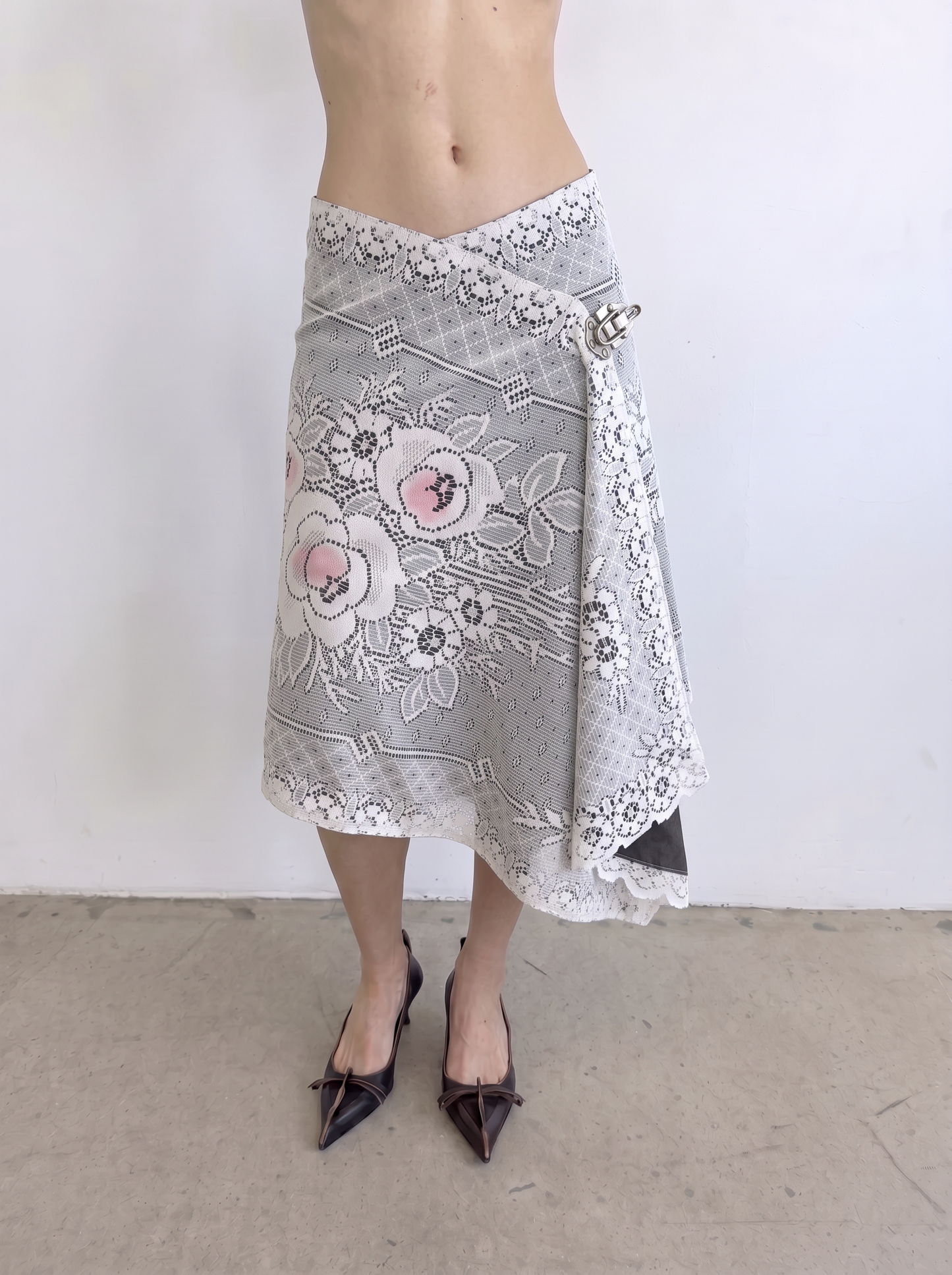 Curtain No. 031 | 'Roses' Midi Wrap Skirt