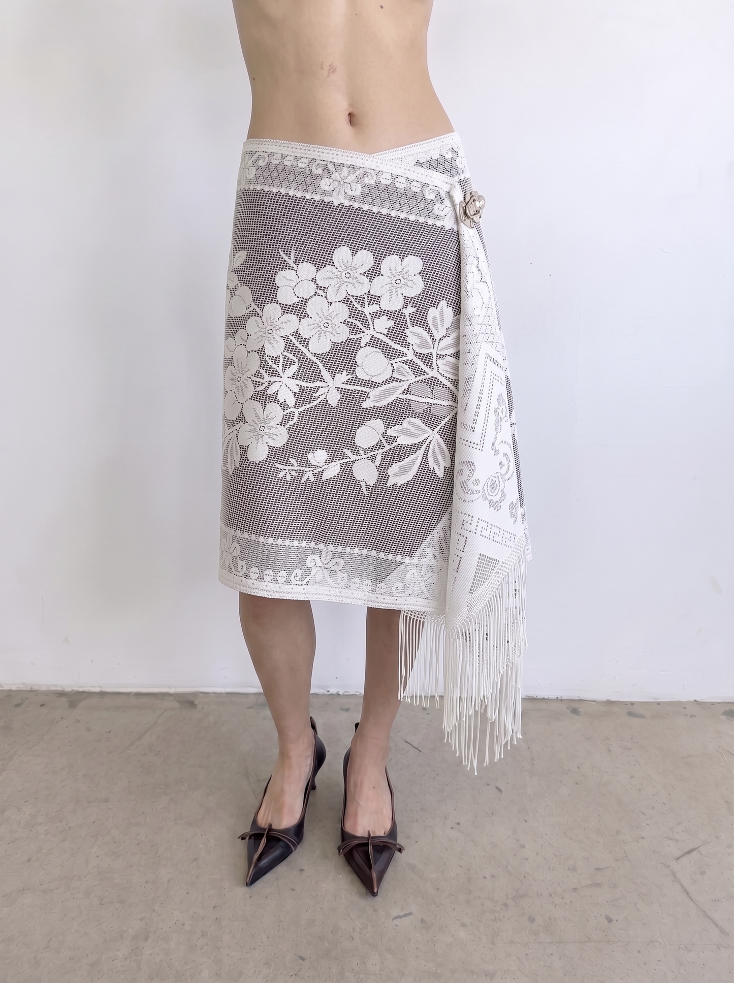 Curtain No. 030 | 'Flowers' Midi Wrap Skirt