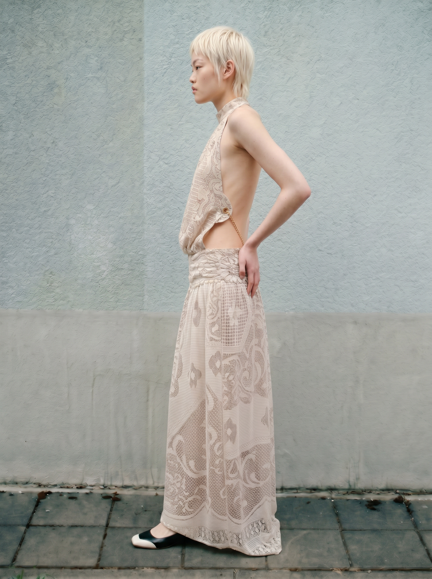 Curtains No. 013 & 014 | Flowers Backless Lace Dress