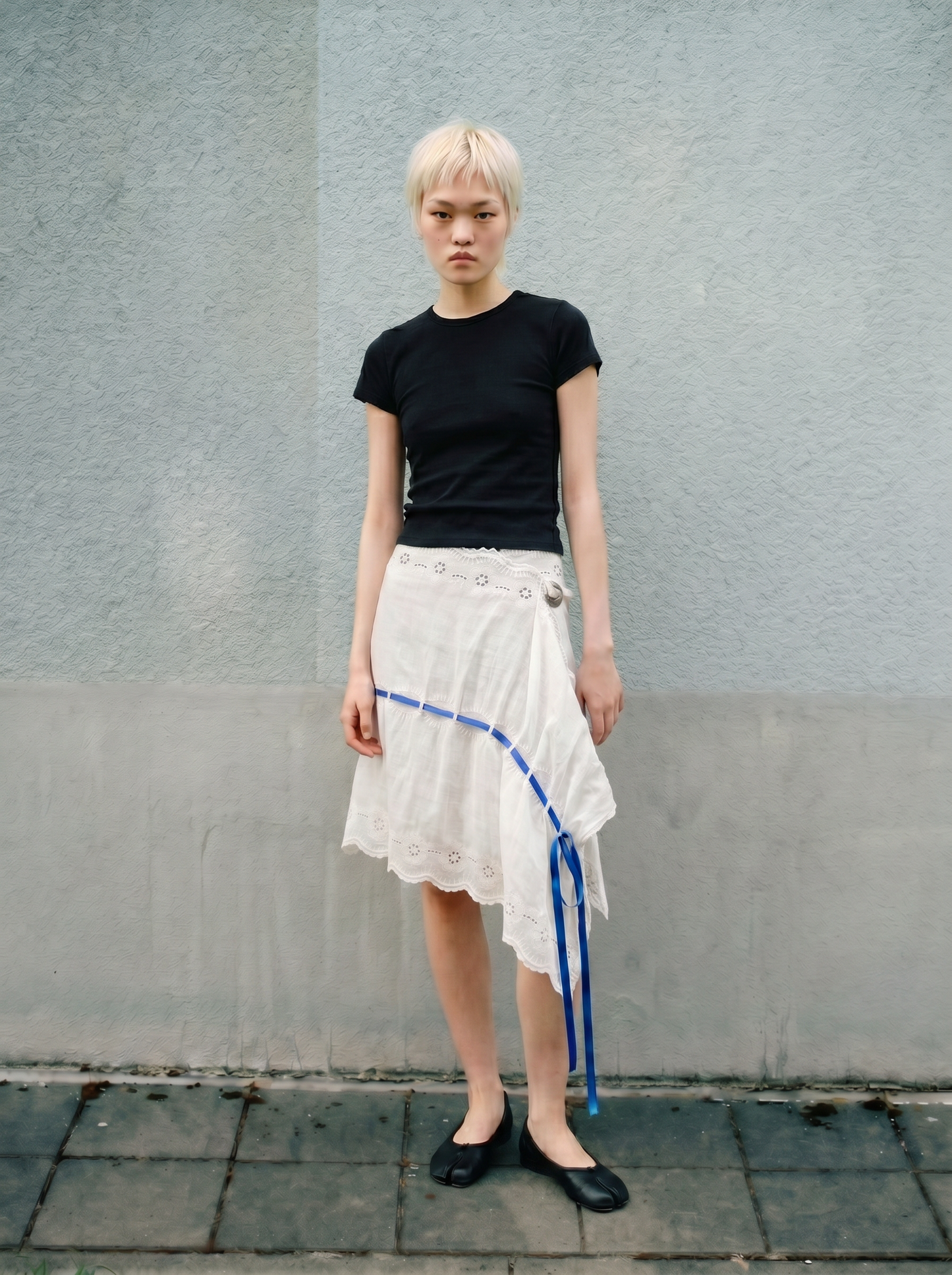 Curtain No. 015 | 'Blue Ribbon' Midi Wrap Skirt