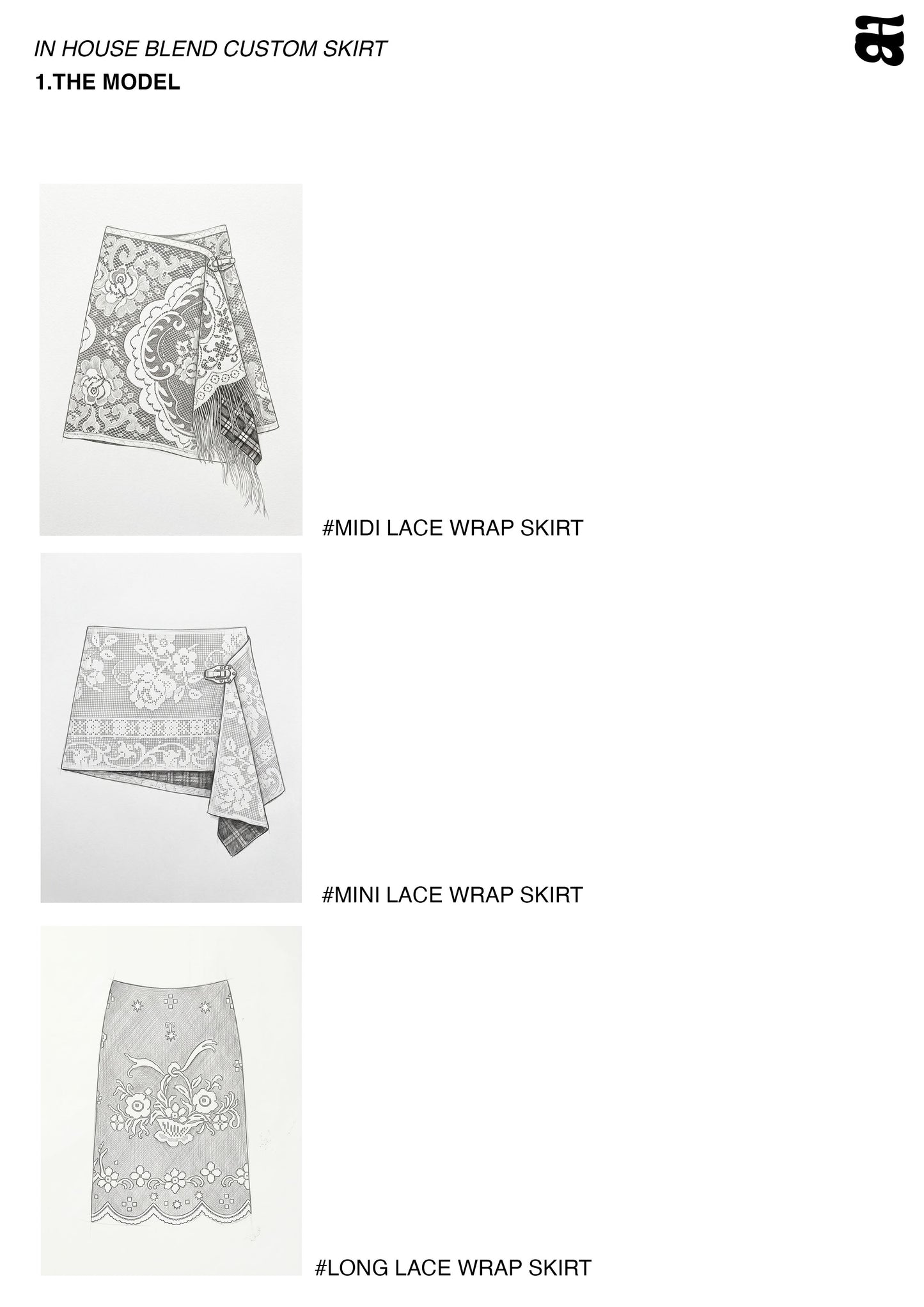 CUSTOM Upcycled Lace Skirt (Made To Order)