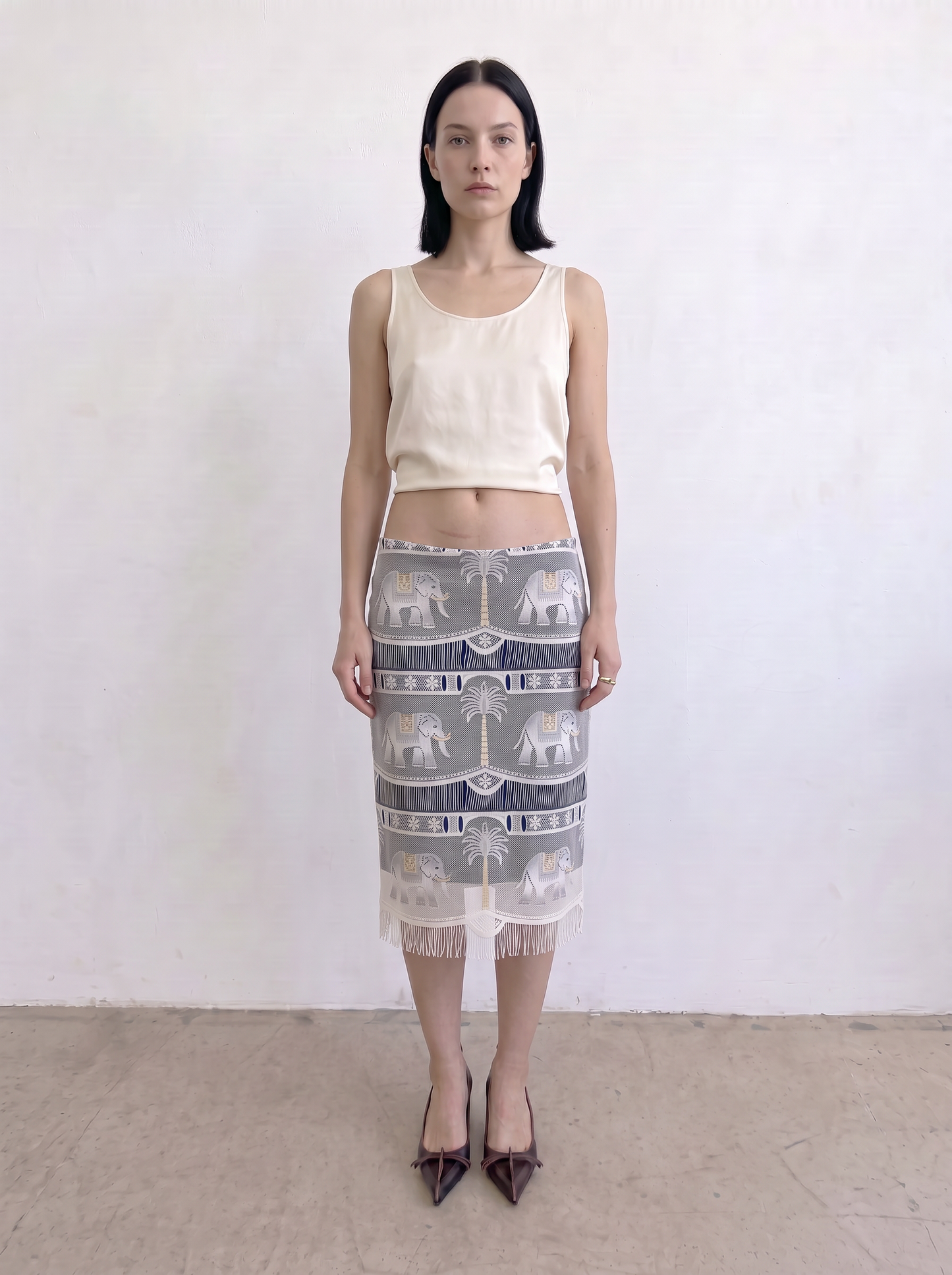 Curtain No. 023 | Midi 'Elephant' Lace Skirt