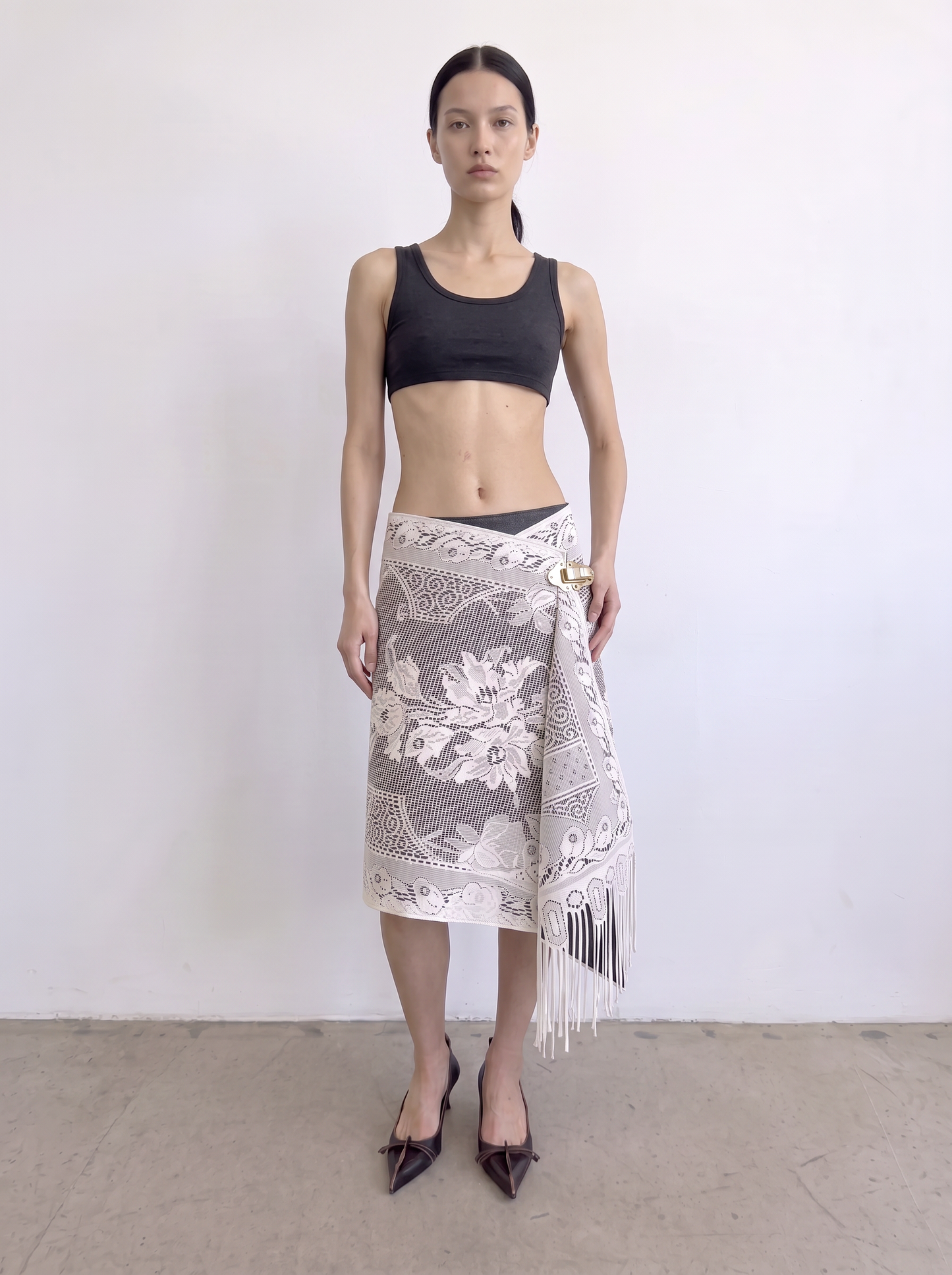 Curtain No. 027 | Lace Midi Wrap Skirt