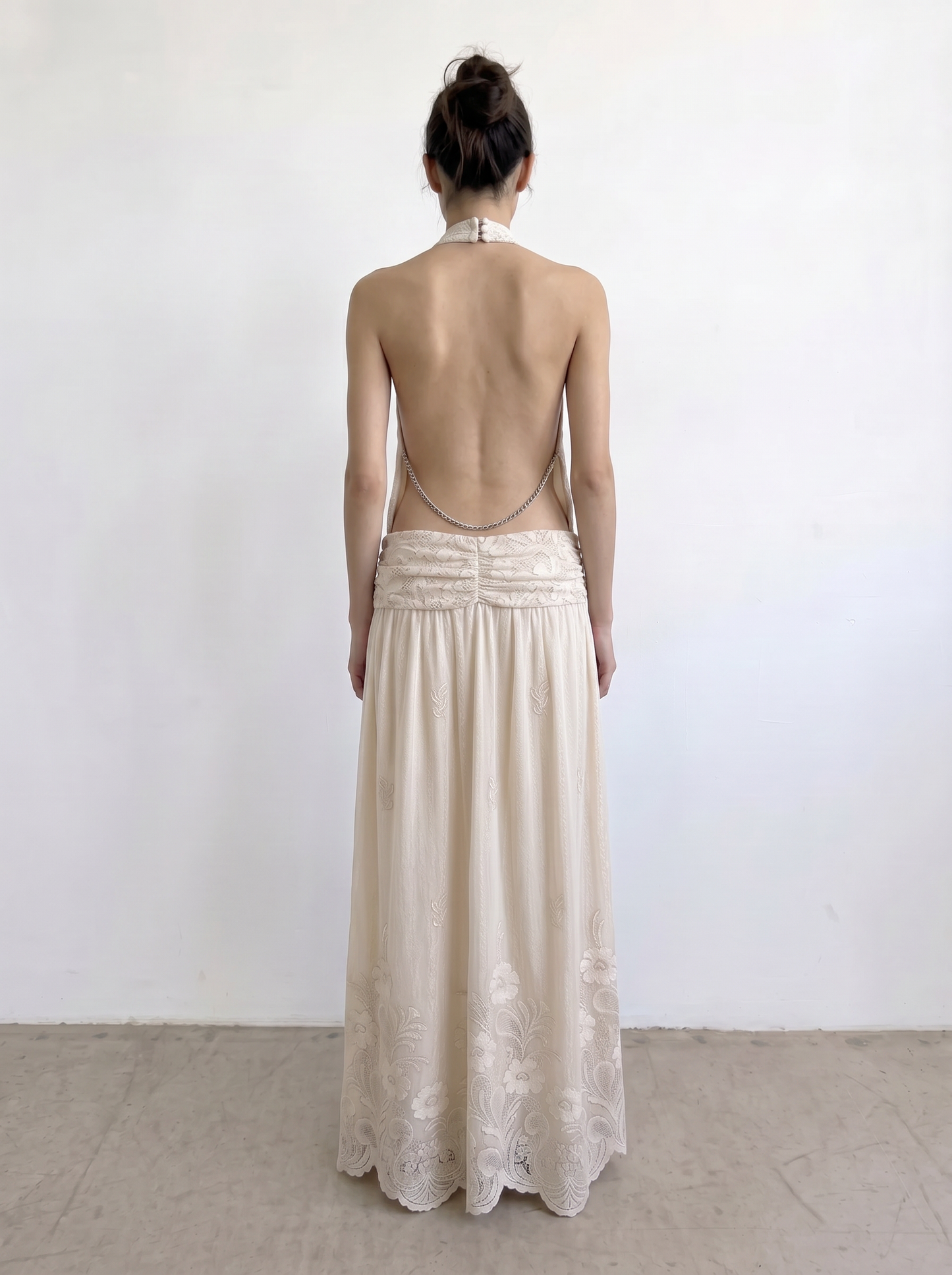 Curtains No. 011 & 012 | Flowers Backless Lace Dress