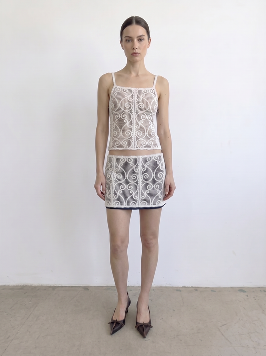 Curtain No. 001 | Lace Mini Skirt