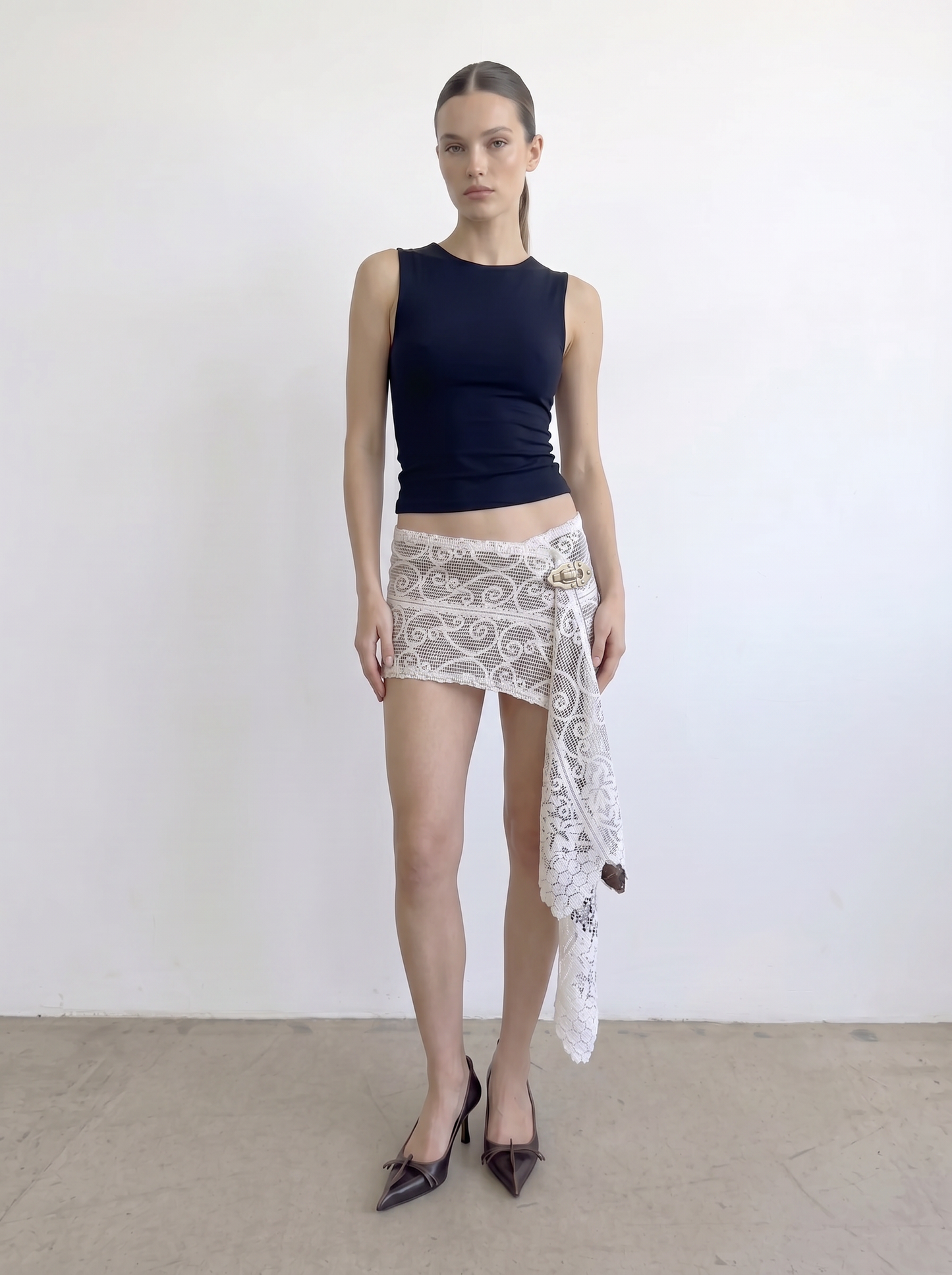 Curtain No. 001 | Lace Mini Wrap Skirt
