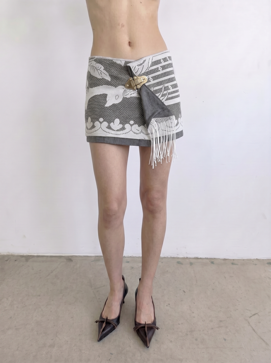 Curtain No. 007 | Peacock Mini Wrap Skirt
