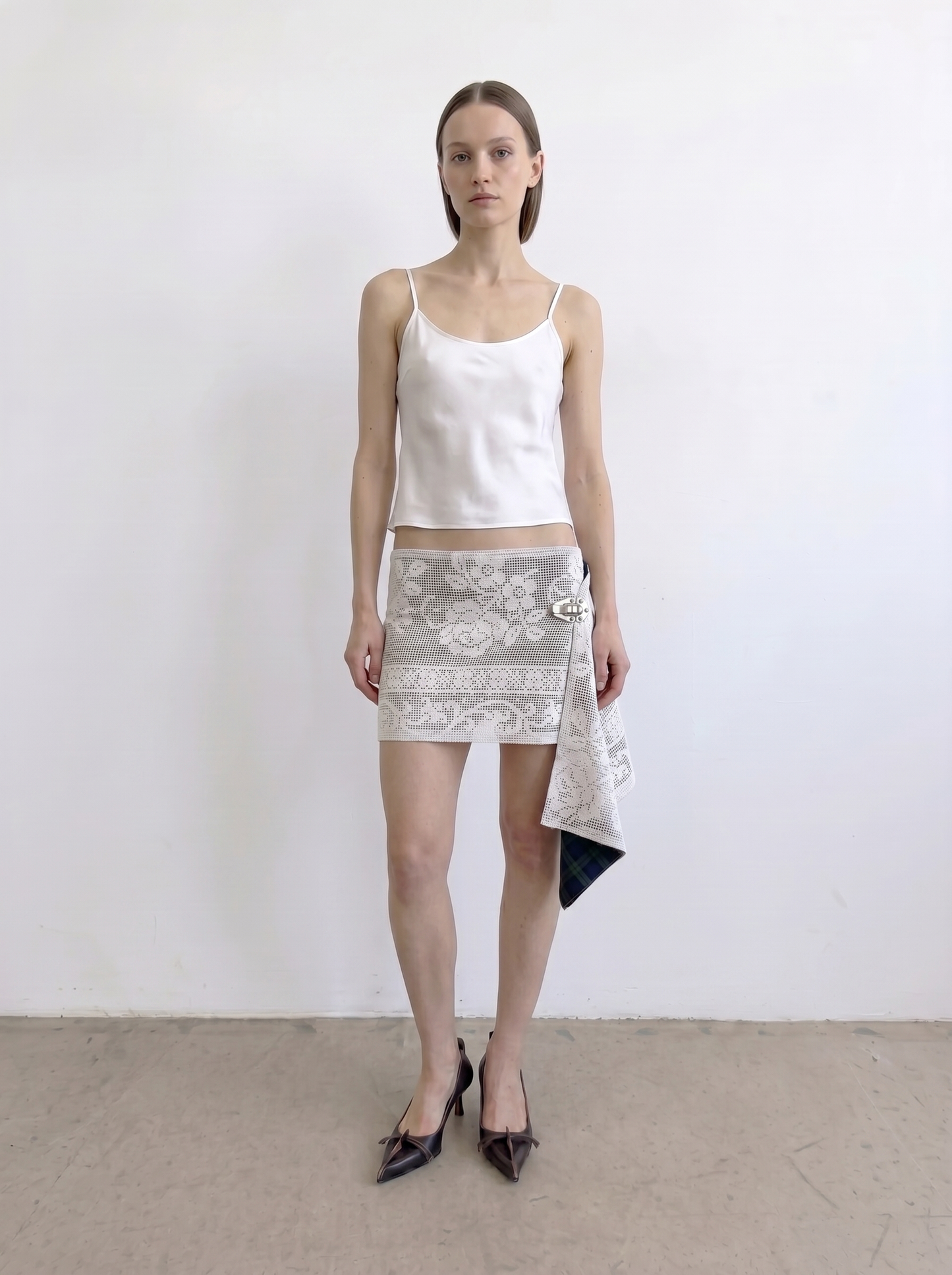 Upcycled Mini Wrap Skirt (S)