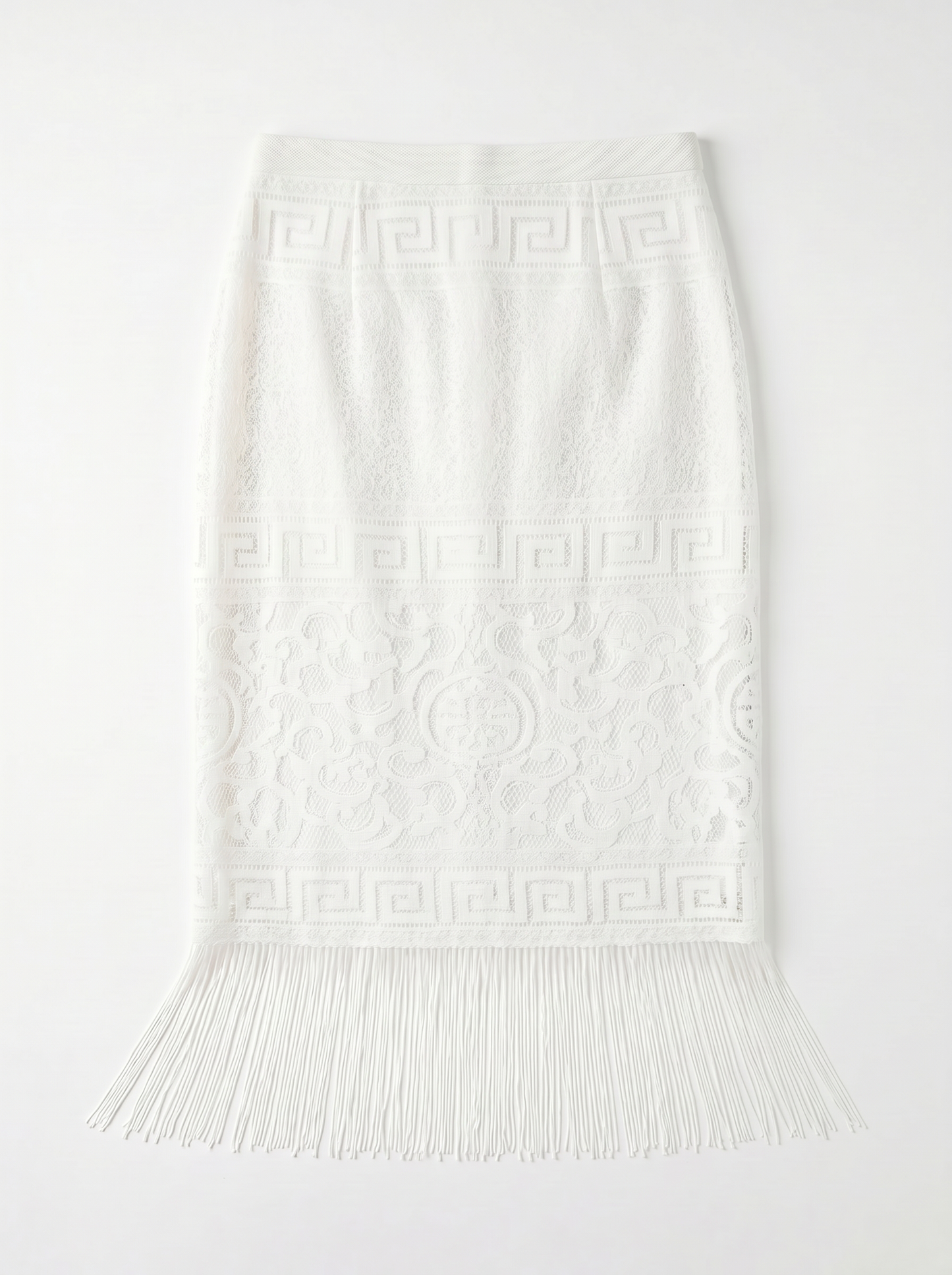Upcycled Long Lace Skirt (M)