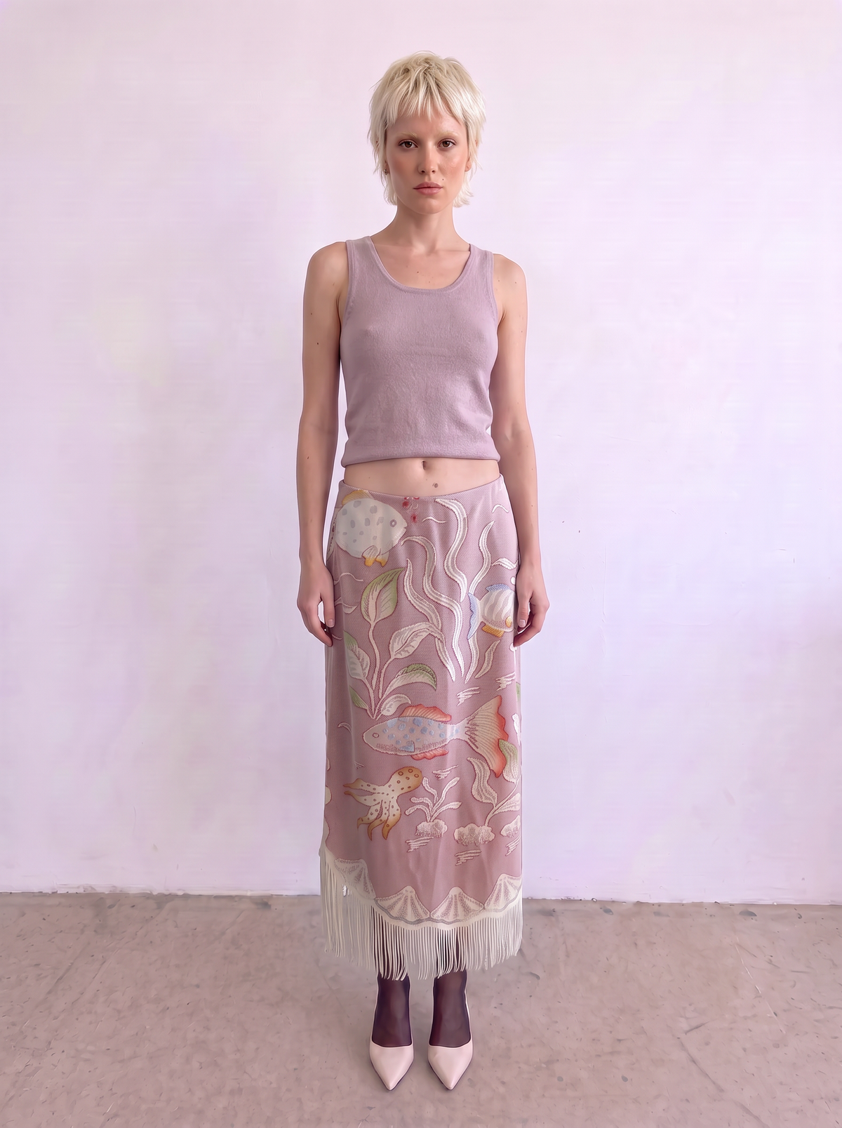 Curtain No. 074 | 'Fish' Long Lace Skirt