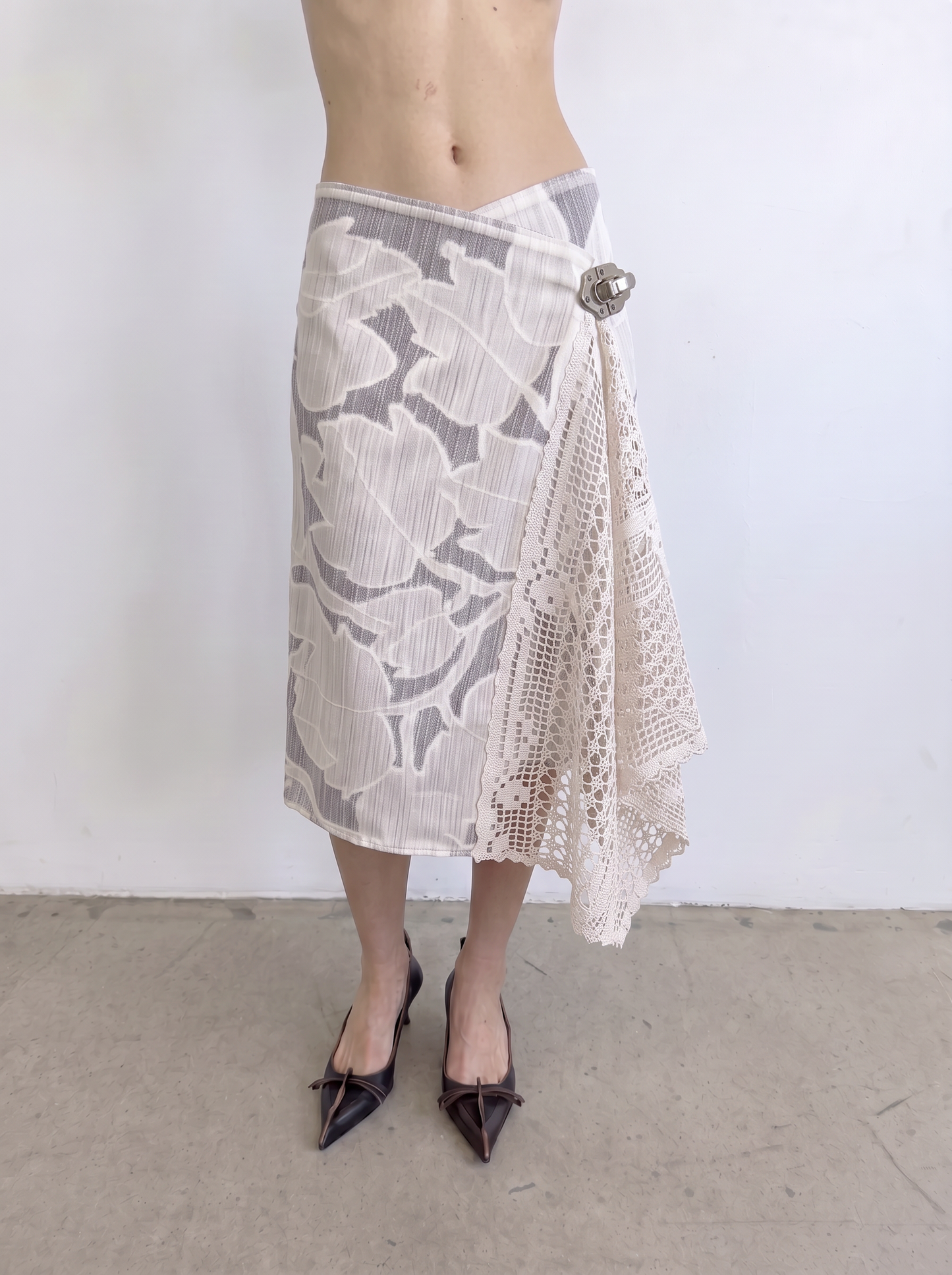 Curtain No. 035 | 'Leaves' Midi Wrap Skirt