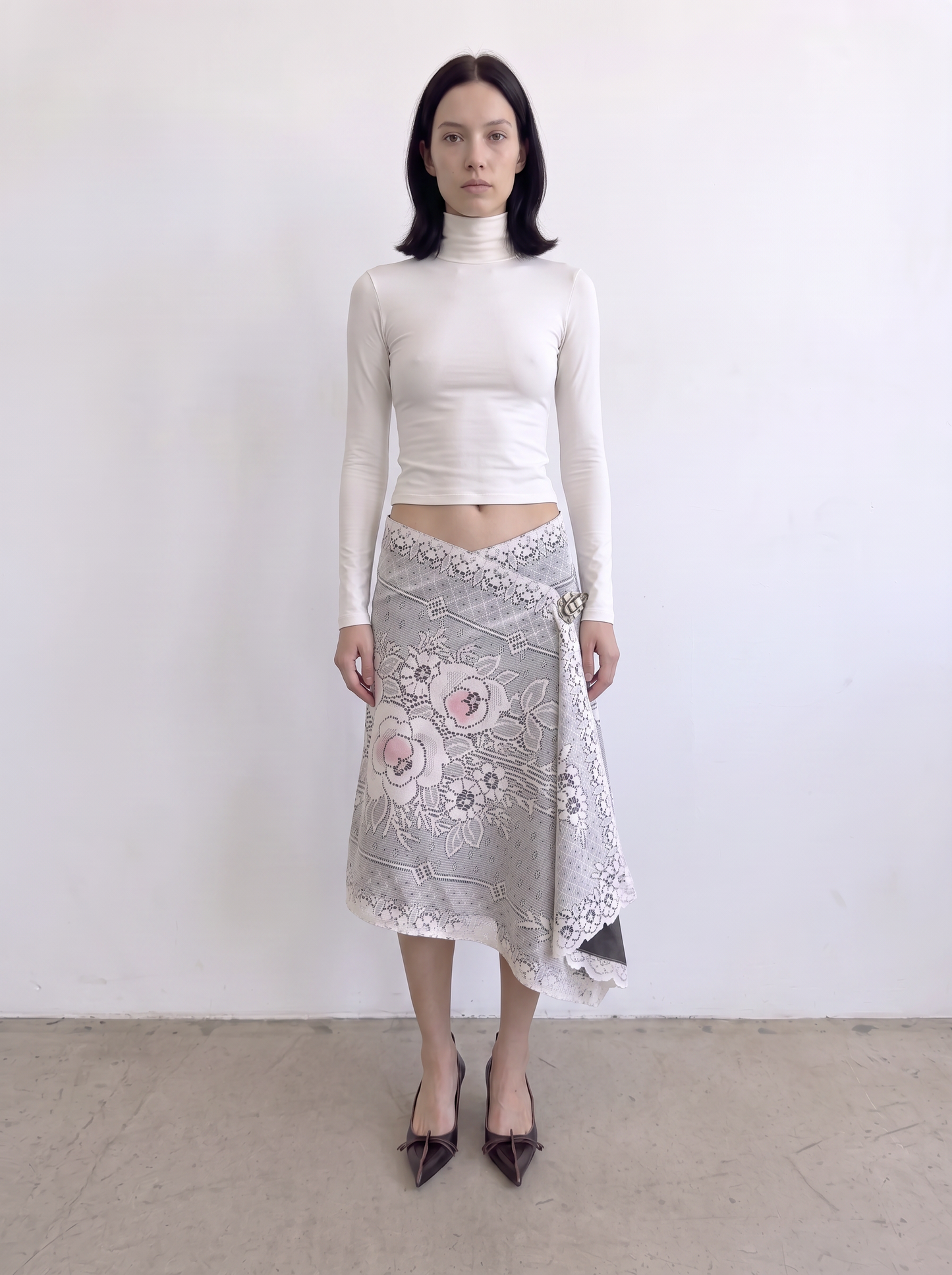 Curtain No. 031 | 'Roses' Midi Wrap Skirt