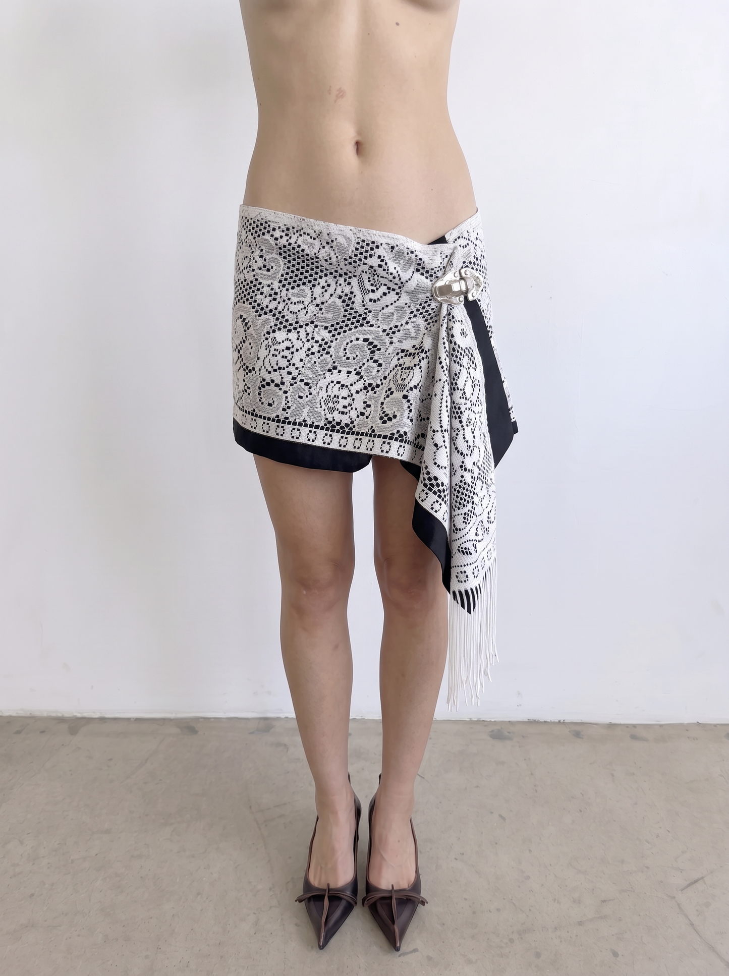 Curtain No. 006 | 'Black' Midi Wrap Skirt