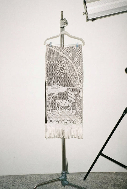 Upcycled Pause Café Lace Skirt