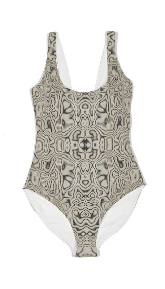 "Wood" IHB x UZA One-Piece Swimsuit