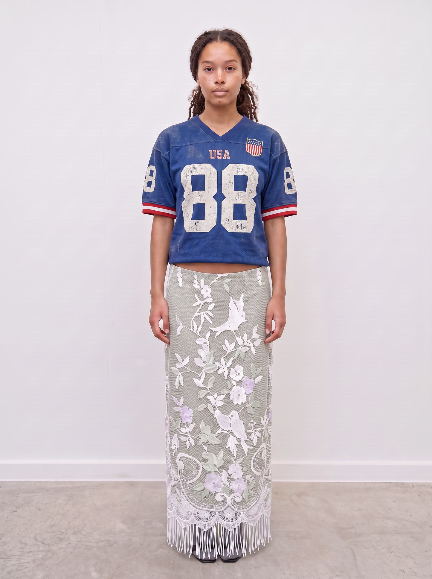 Curtain No. 015 | Long 'Birds' Lace Skirt
