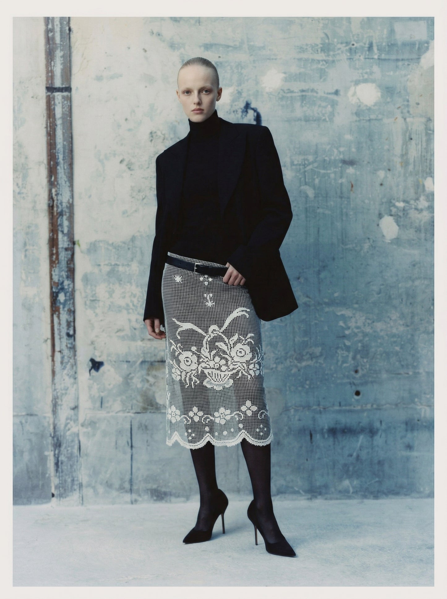 Upcycled Midi Lace Skirt