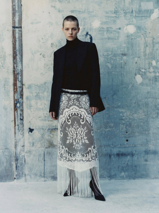 Upcycled Long Lace Skirt